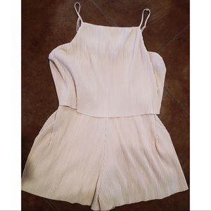 Light pink rippled romper